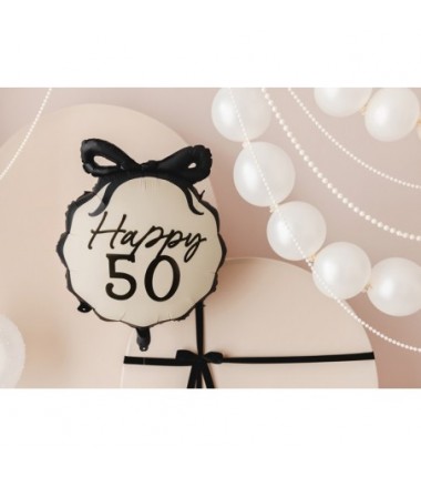 Balon foliowy pastylka Happy ''50'', 47.5x45 cm