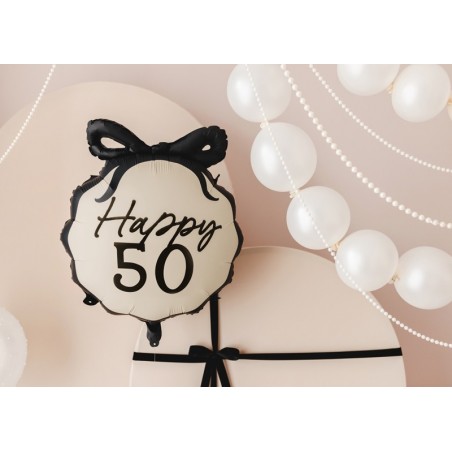 Balon foliowy pastylka Happy ''50'', 47.5x45 cm
