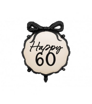 Balon foliowy pastylka Happy ''60'', 47.5x45 cm