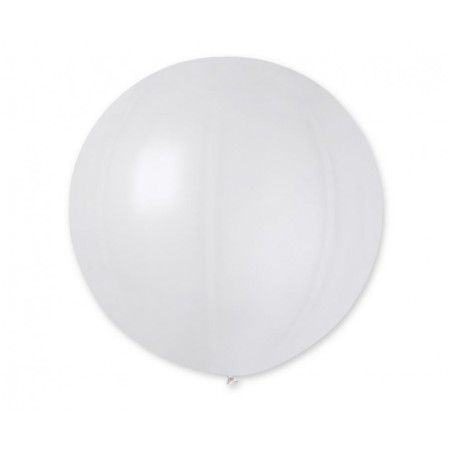 Balon metaliczny Gemar 65 cm - kula metaliczny perłowy-biały Metallic White GM90/029 - 1 sztuka