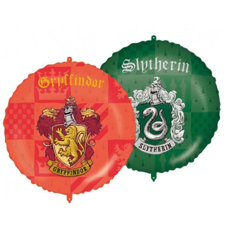 Balon foliowy Harry Potter - ok. 46 cm - 18 " Herby Gryffindoru i Slytherinu