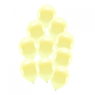 Balony pastelowe jasno żółte 30cm - 10 sztuk