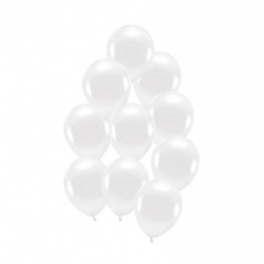 Balony pastelowe białe 23cm - 10 sztuk