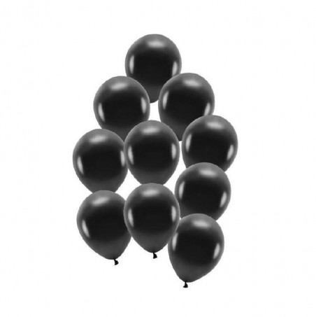 Balony pastelowe czarne 23cm - 10 sztuk