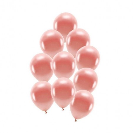 Balony błyszczące różowozłote 23cm - 10 sztuk