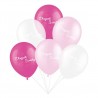 Balony - Chrzest Święty różowe - 30 cm - 6 sztuk