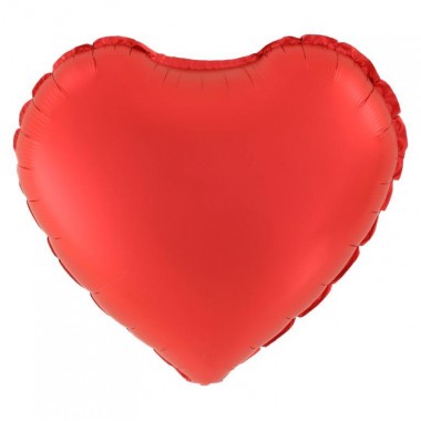 Balon foliowy serce matowe - czerwony