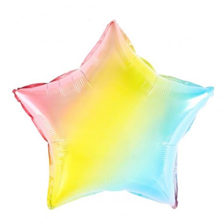 Balon foliowy gwiazda - kolorowa