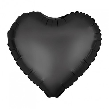 Balon foliowy serce matowe - czarne