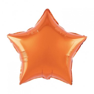Balon foliowy gwiazda - pomarańczowa