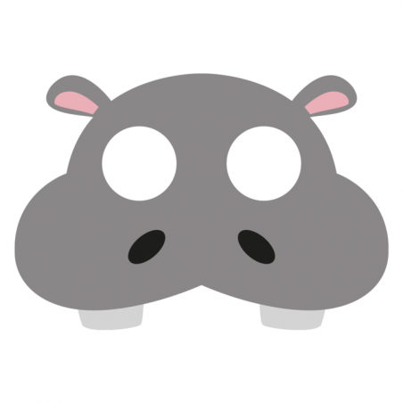 Maska filcowa Hipopotam - 1 sztuka