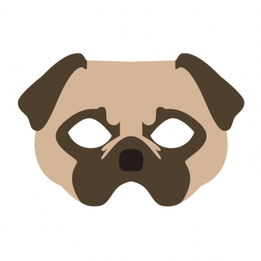 Maska filcowa Pies - 1 sztuka
