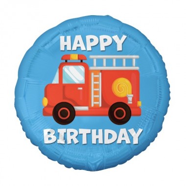 Balon foliowy Straż Pożarna Happy Birthday - 45 cm