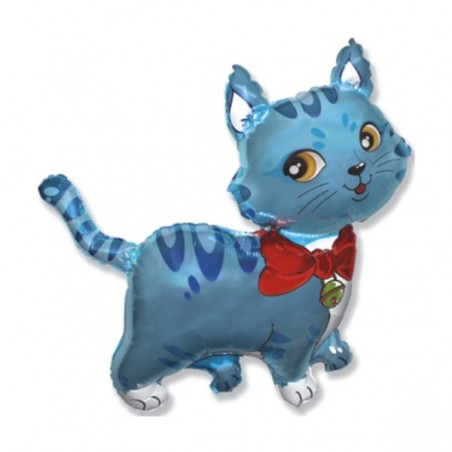 Balon foliowy Kotek niebieski- 35 cm