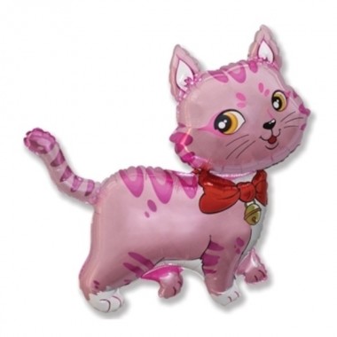 Balon foliowy Kotek różowy - 35 cm
