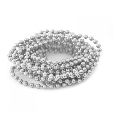 Łańcuch perełki srebrny - 6 mm