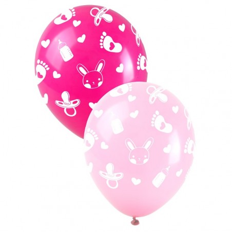 Balony baby shower dziewczynka - 28 cm