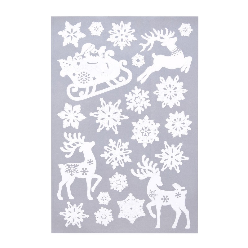 Biała dekoracja elektrostatyczna