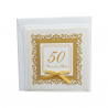 Kartka okolicznościowa 50 rocznica ślubu - biało złota