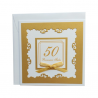 Kartka okolicznościowa 50 rocznica ślubu - złoto biała