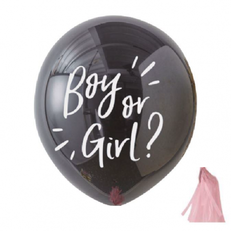 Balony Boy or Girl różowy 90 cm - 1 sztuka