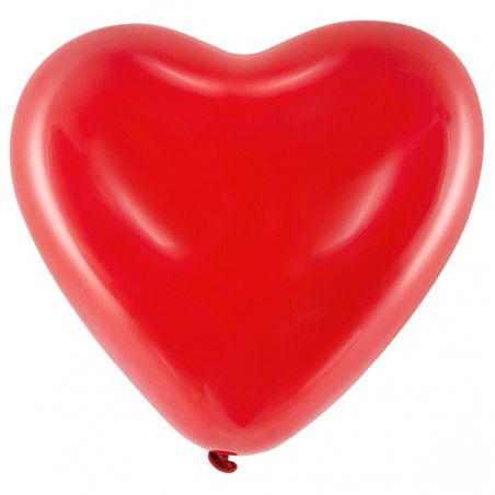 Balony lateksowe Serce - czerwone - 5 sztuk